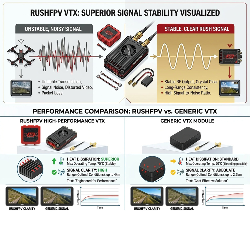Rushfpv Rush Max Solo 5.8G 2.5W Vtx - RUSHFPV RUSH MAX SOLO 2.5W /